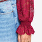 POM Amsterdam Turtlenecks TURTLENECK - Ruby Lace Burgundy Red