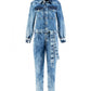 POM Amsterdam Jumpsuits JUMPSUIT - Denim Indigo Blue