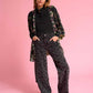 POM Amsterdam Kimono Black / OS KIMONO - Flower Blaze Anthracite