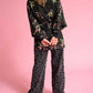 POM Amsterdam Kimono Black / OS KIMONO - Flower Blaze Anthracite